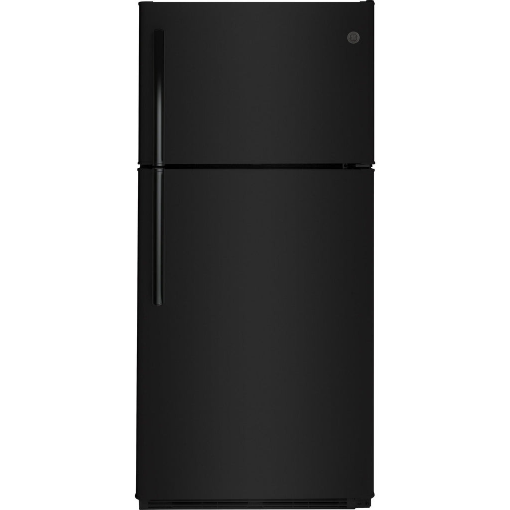  GE 30-inch 18 cu. ft. Top Freezer Refrigerator GTS18FTLKBB IMAGE 1