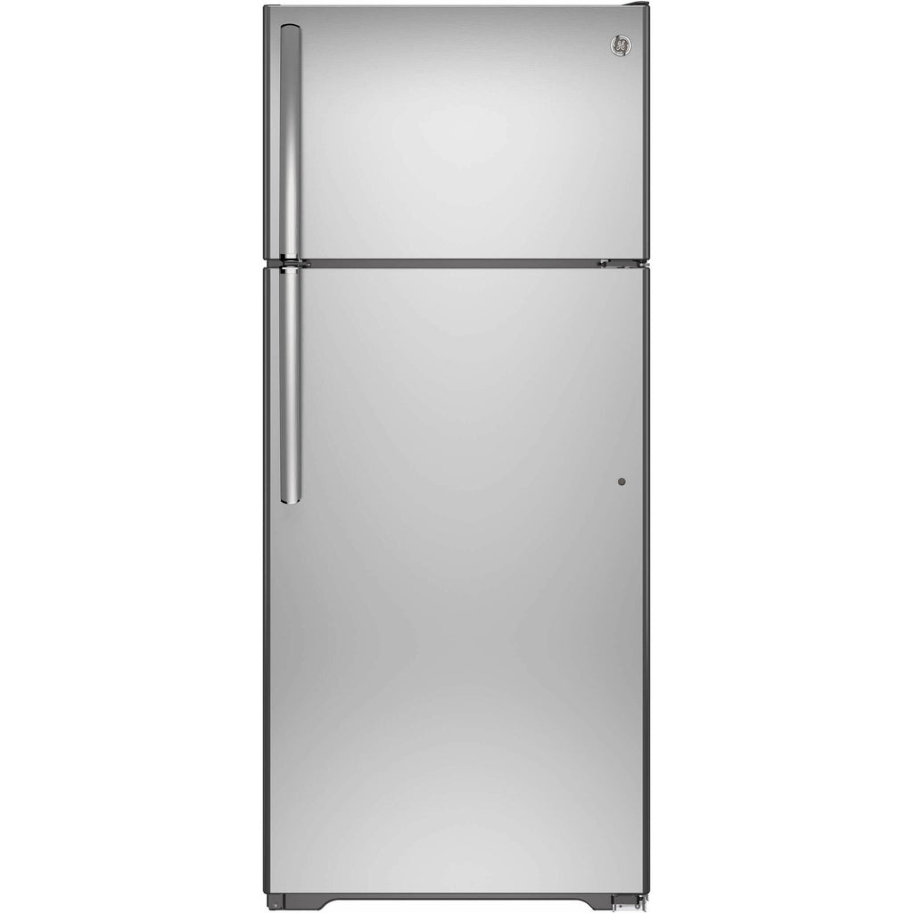  GE 30-inch 18 cu. ft. Top Freezer Refrigerator GTS18FSLKSS IMAGE 1