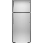  GE 30-inch 18 cu. ft. Top Freezer Refrigerator GTE18FSLKSS IMAGE 1