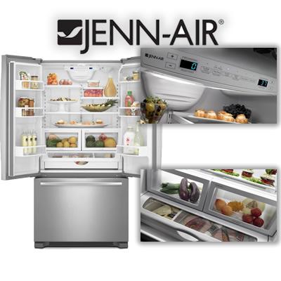  JennAir 36-inch, 21.8 cu. ft. Counter-Depth French 3-Door Refrigerator with Ice and Water JFC2290VEP IMAGE 3