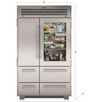  Sub-Zero 48-inch, 30.4 cu.ft. Built-in Side-by-Side Refrigerator with Glass Door PRO4850G IMAGE 2