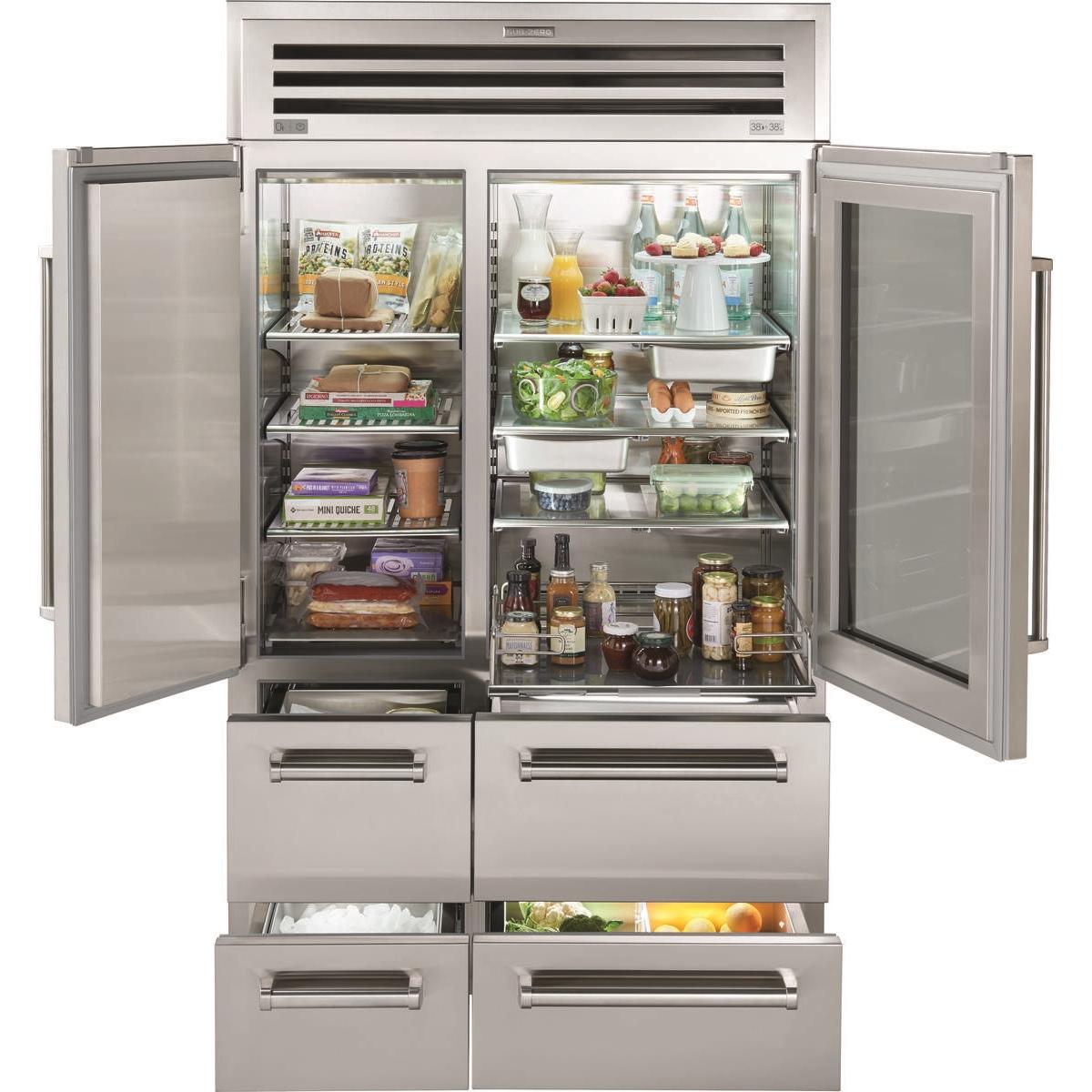  Sub-Zero 48-inch, 30.4 cu.ft. Built-in Side-by-Side Refrigerator with Glass Door PRO4850G IMAGE 3