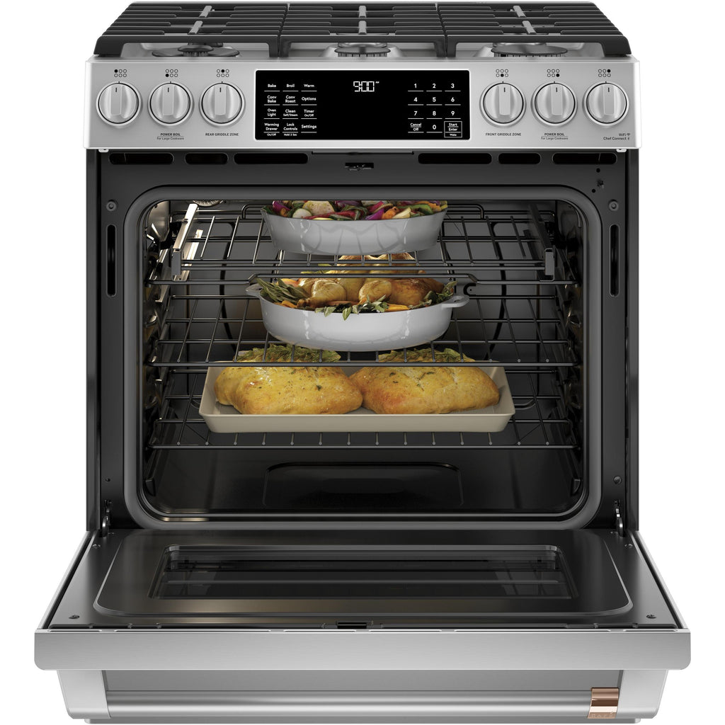  Café 30-inch Slide-in Dual-Fuel Range with Convection Technology CC2S900P2MS1 IMAGE 6