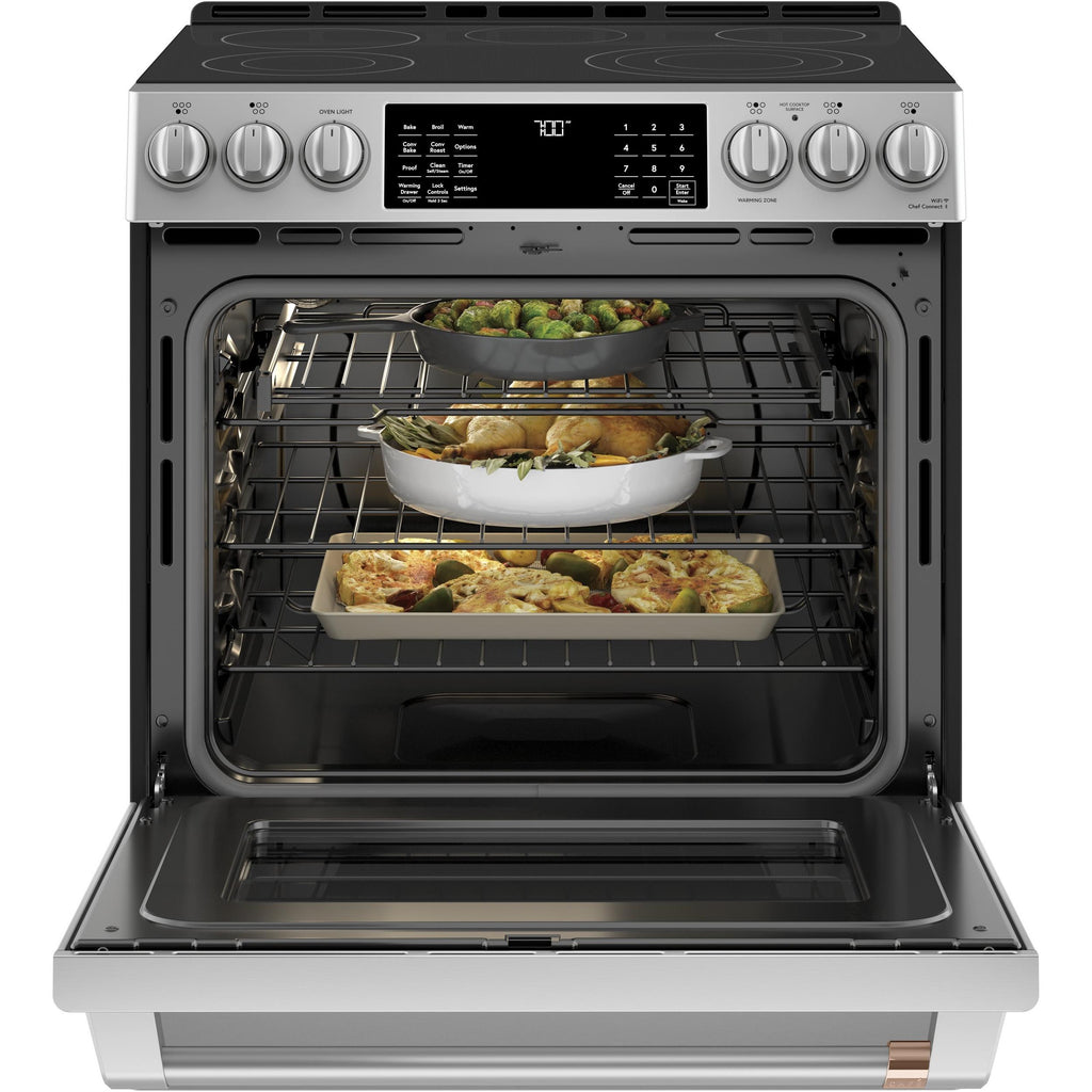  Café 30-inch Slide-in Electric Range with Warming Drawer CCES700P2MS1 IMAGE 5