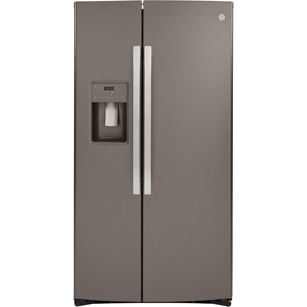  GE 36-inch, 21.8 cu.ft. Counter-Depth Side-by-Side Refrigerator with Water and Ice Dispensing System GZS22IMNES IMAGE 1