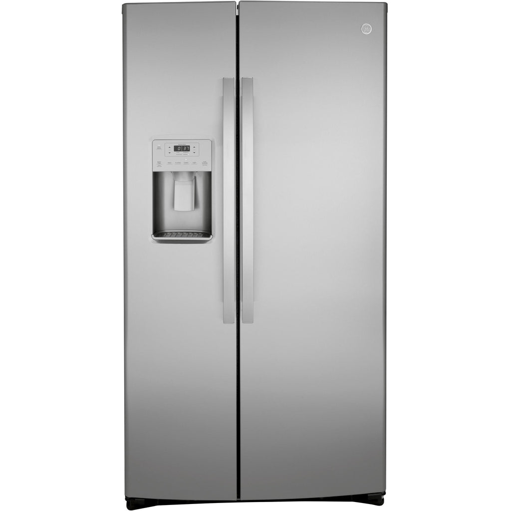  GE 36-inch, 21.8 cu.ft. Counter-Depth Side-by-Side Refrigerator with Water and Ice Dispensing System GZS22IYNFS IMAGE 1