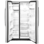  GE 36-inch, 25.1 cu.ft. Freestanding Side-by-Side Refrigerator with Water and Ice Dispensing System GSS25IYNFS IMAGE 3