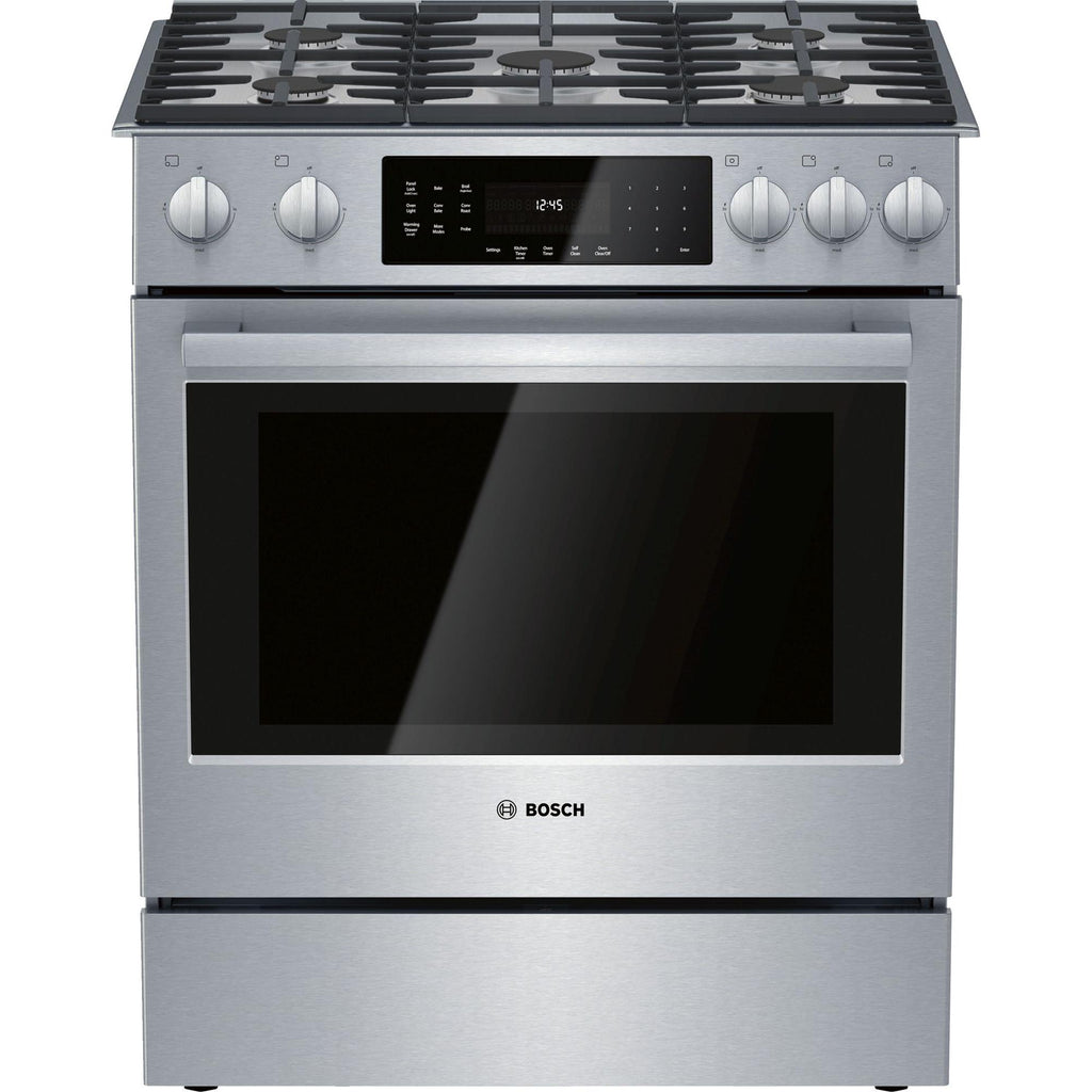  Bosch 30-inch Slide-In Gas Range with 9 Specialized Cooking Modes HGIP056UC IMAGE 1