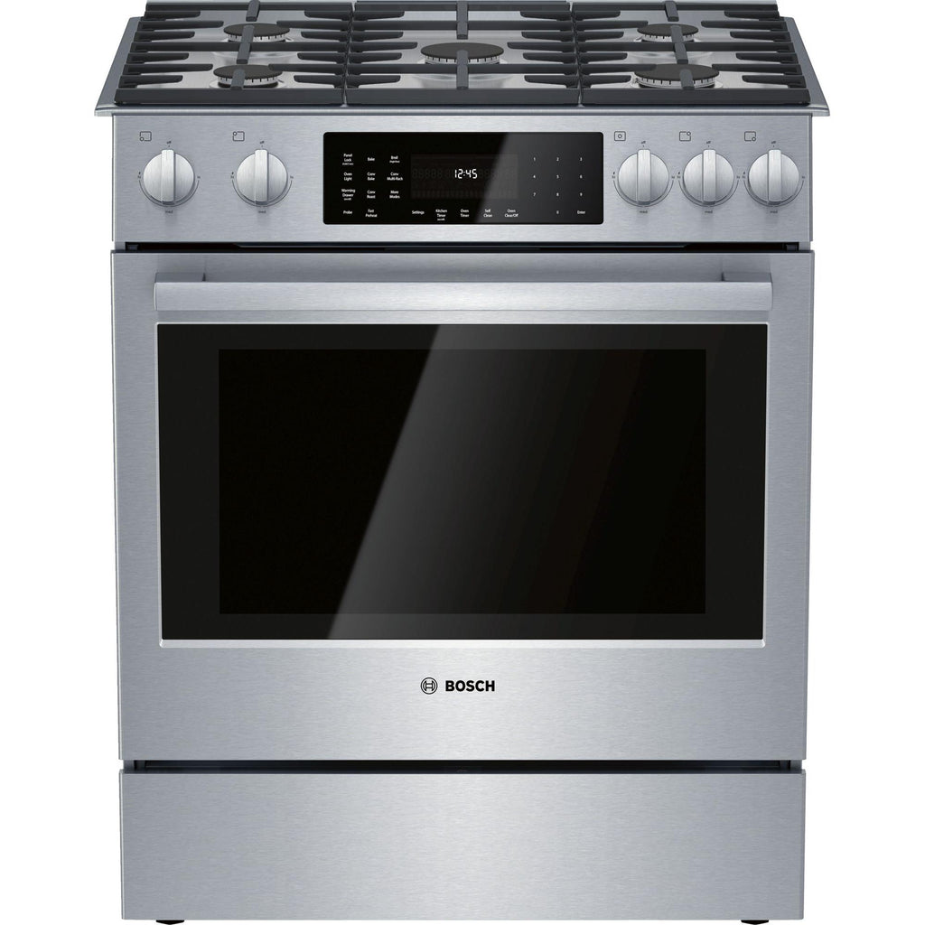 Bosch 30-inch Slide-In Dual Fuel Range with 11 Specialized Cooking Modes HDI8056C IMAGE 1