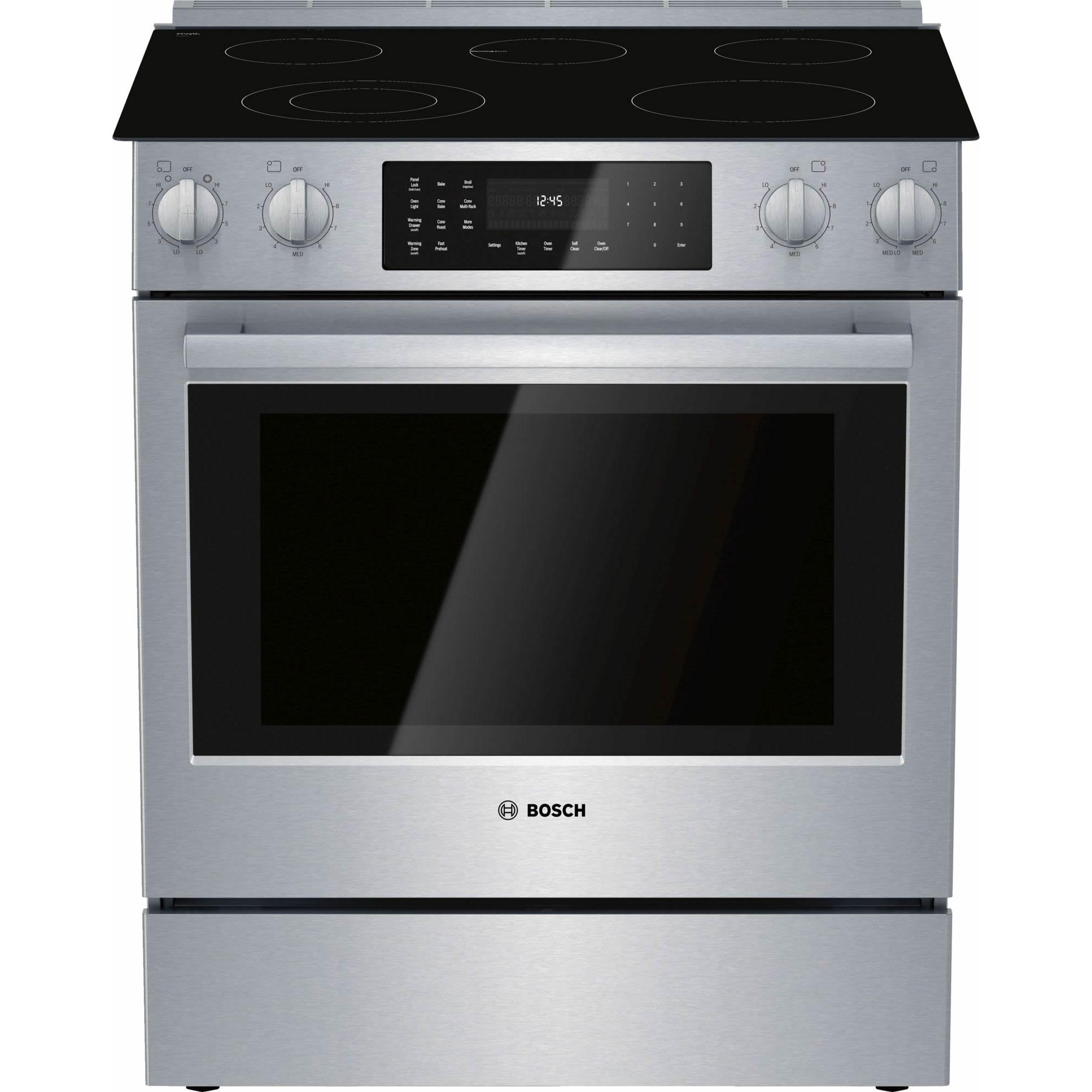  Bosch 30-inch Slide-In Electric Range with 11 Specialized Cooking Modes HEI8056C IMAGE 1
