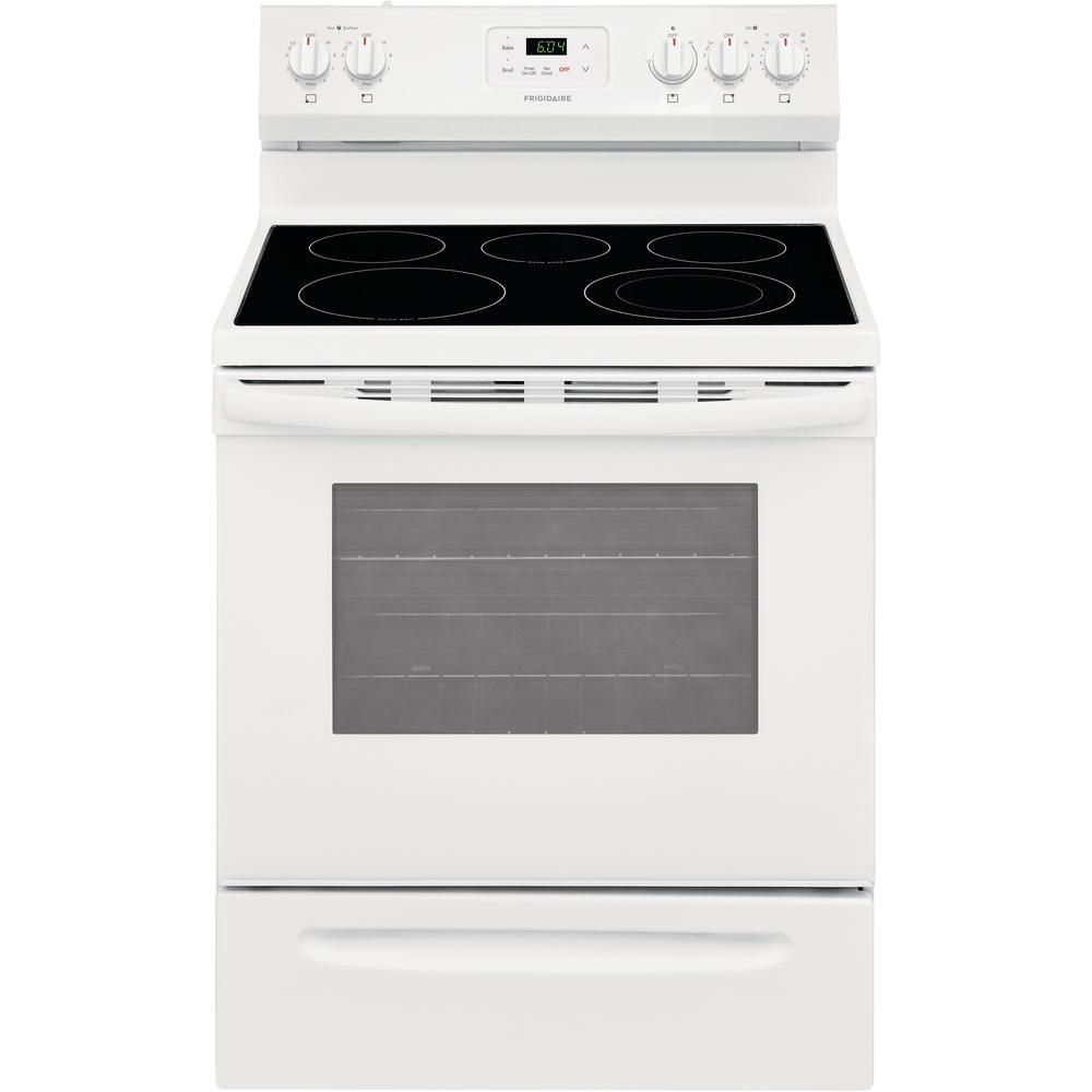  Frigidaire 30-inch Freestanding Electric Range with Even Baking Technology FCRE3052AW IMAGE 1