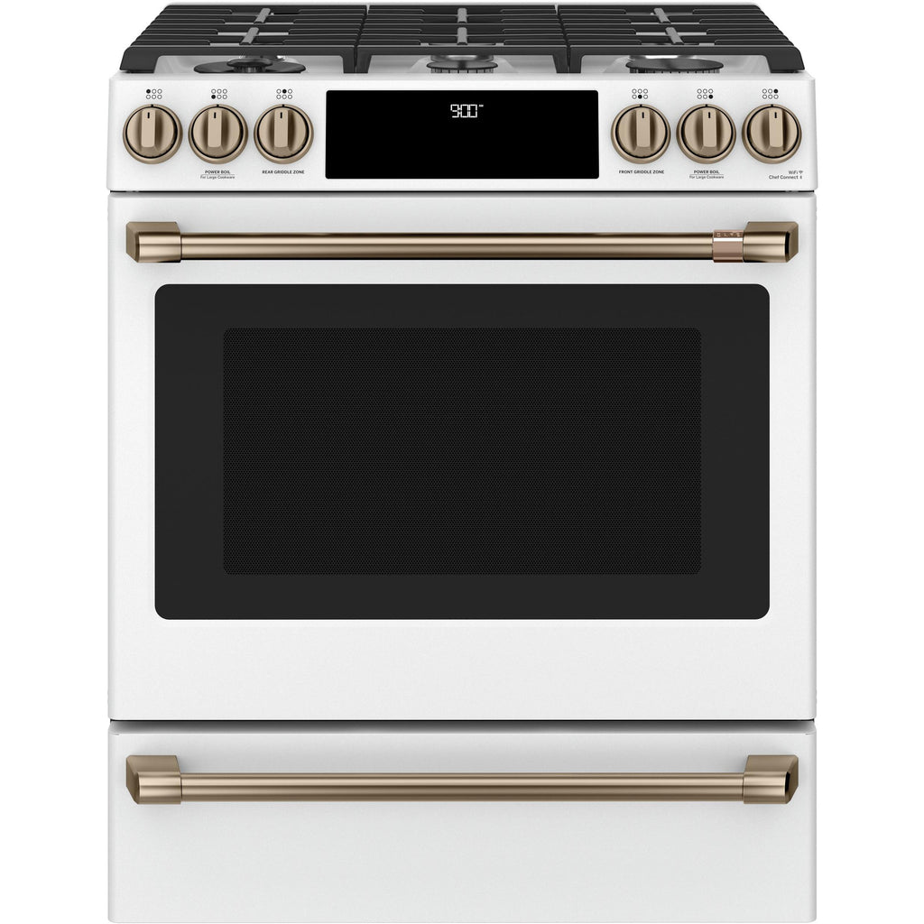  Café 30-inch Slide-in Dual Fuel Range with Warming Drawer CC2S900P4MW2 IMAGE 1