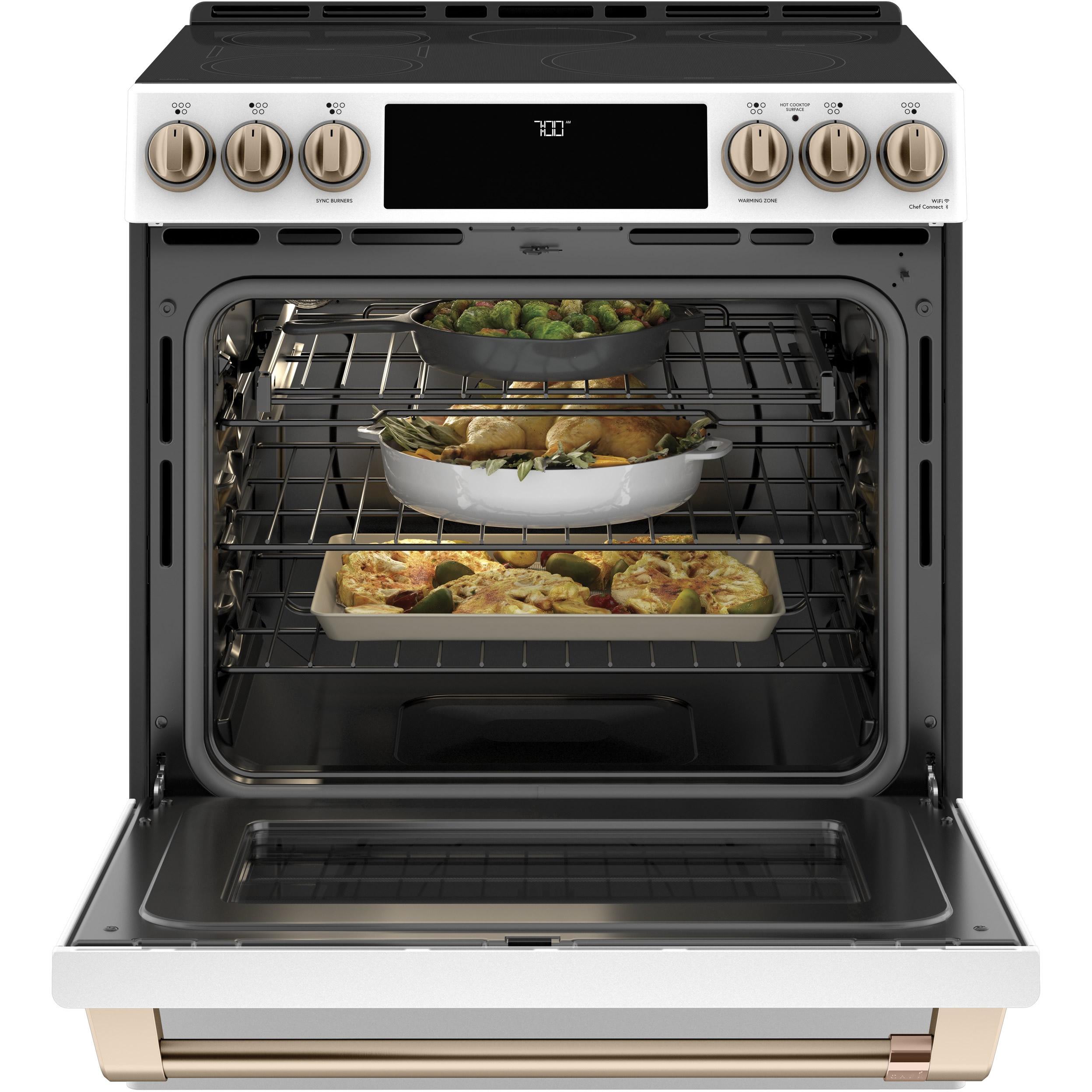  Café 30-inch Slide-in Electric Range with Warming Drawer CCES700P4MW2 IMAGE 5