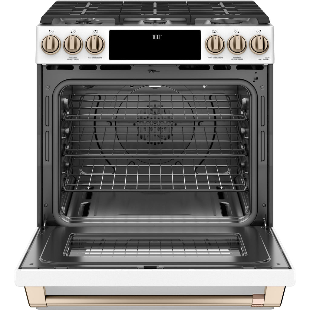  Café 30-inch Slide-in Gas Range with Convection Technology CCGS700P4MW2 IMAGE 2