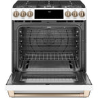  Café 30-inch Slide-in Gas Range with Convection Technology CCGS700P4MW2 IMAGE 2