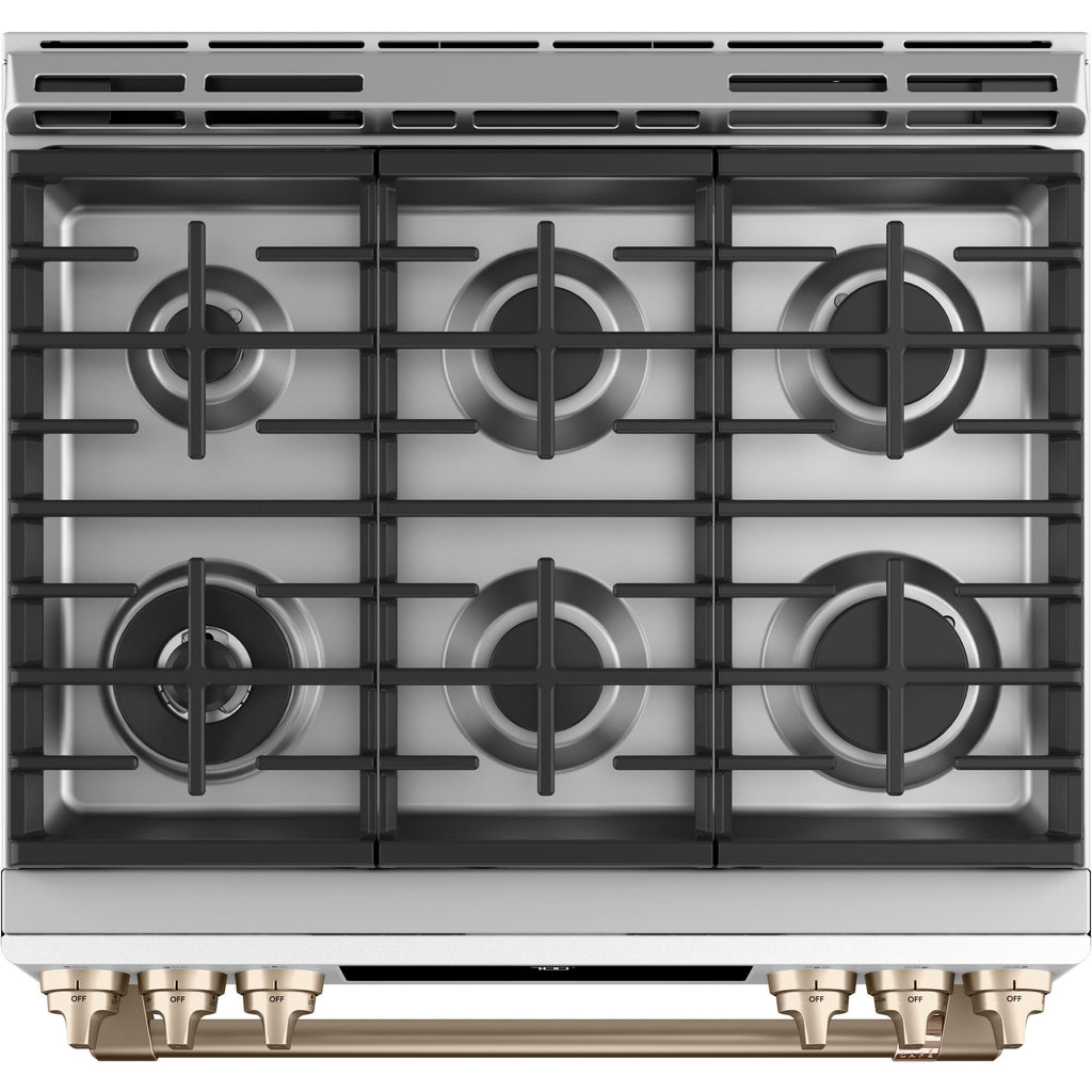  Café 30-inch Slide-in Gas Range with Convection Technology CCGS700P4MW2 IMAGE 3