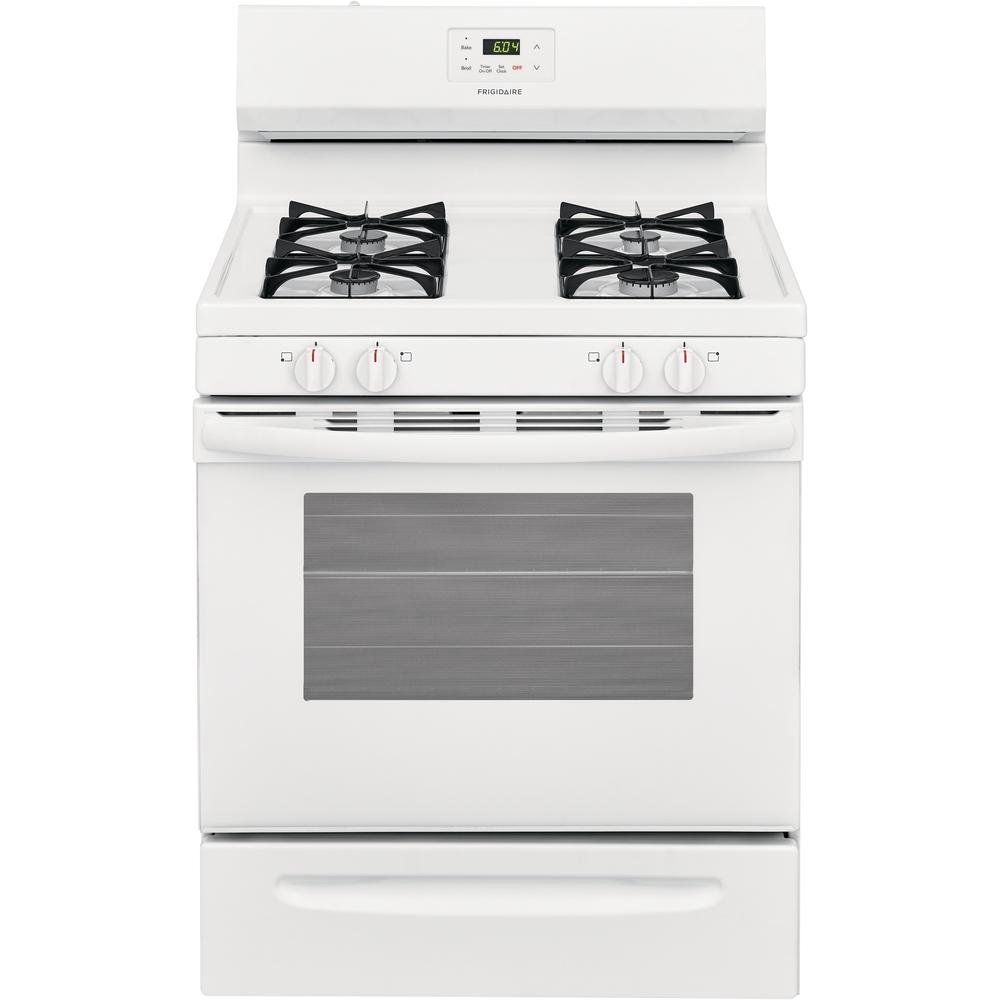  Frigidaire 30-inch Freestanding Gas Range with Even Baking Technology FCRG3015AW IMAGE 1