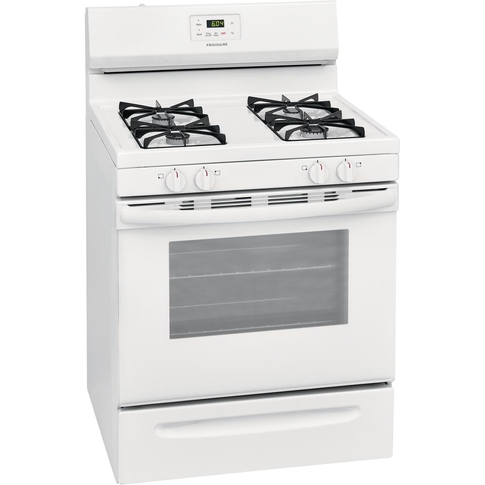  Frigidaire 30-inch Freestanding Gas Range with Even Baking Technology FCRG3015AW IMAGE 2