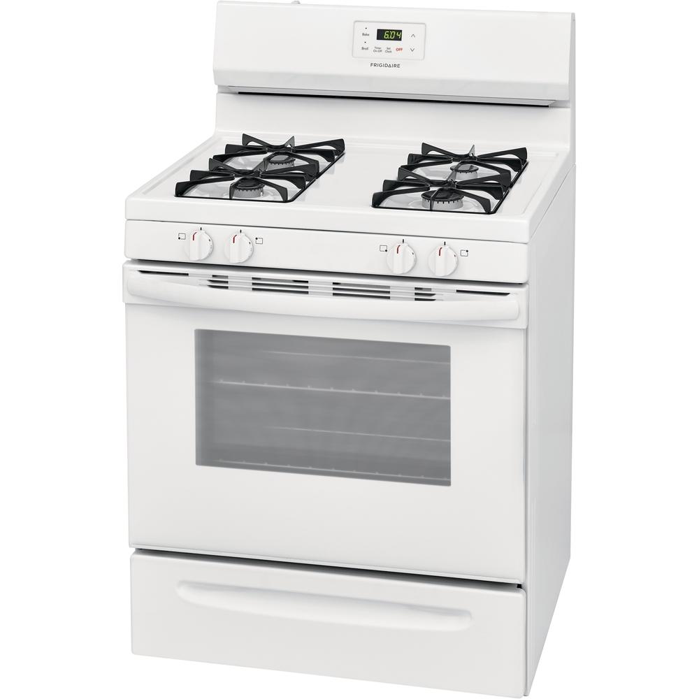  Frigidaire 30-inch Freestanding Gas Range with Even Baking Technology FCRG3015AW IMAGE 3