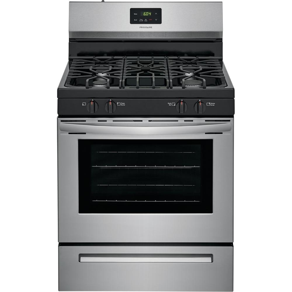  Frigidaire 30-inch Freestanding Gas Range with Even Baking Technology FCRG3051AS IMAGE 1
