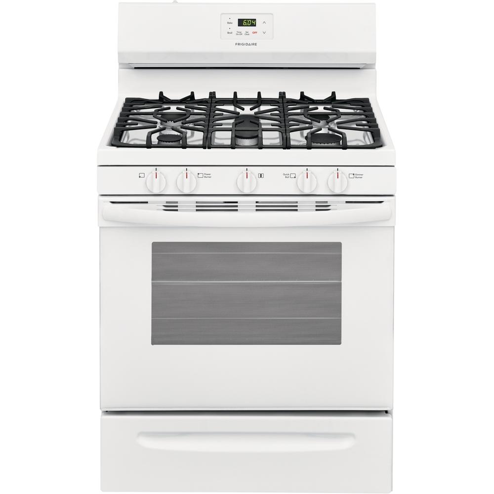  Frigidaire 30-inch Freestanding Gas Range with Even Baking Technology FCRG3052AW IMAGE 1
