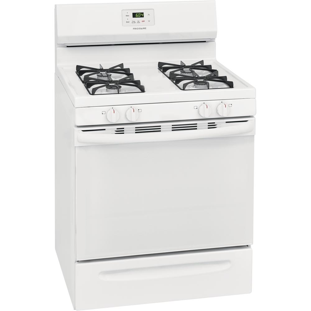  Frigidaire 30-inch Freestanding Gas Range with Even Baking Technology FCRG3005AW IMAGE 2