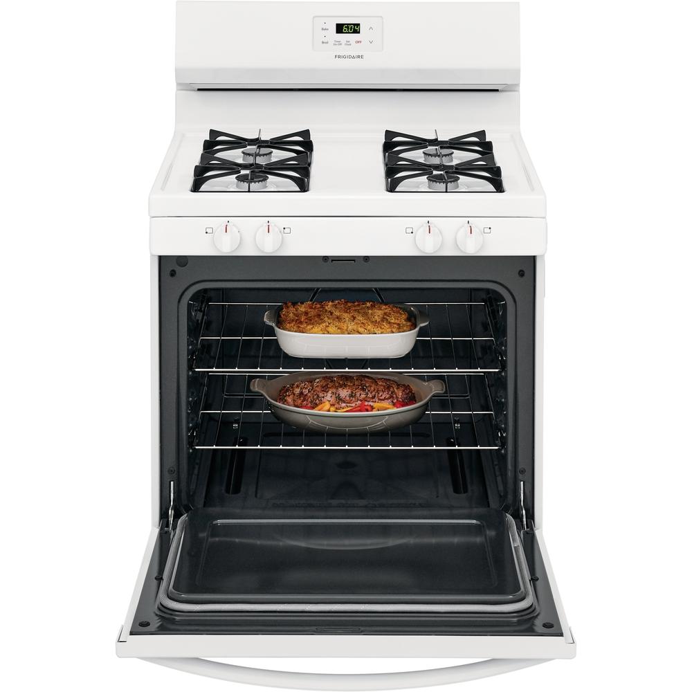  Frigidaire 30-inch Freestanding Gas Range with Even Baking Technology FCRG3005AW IMAGE 7