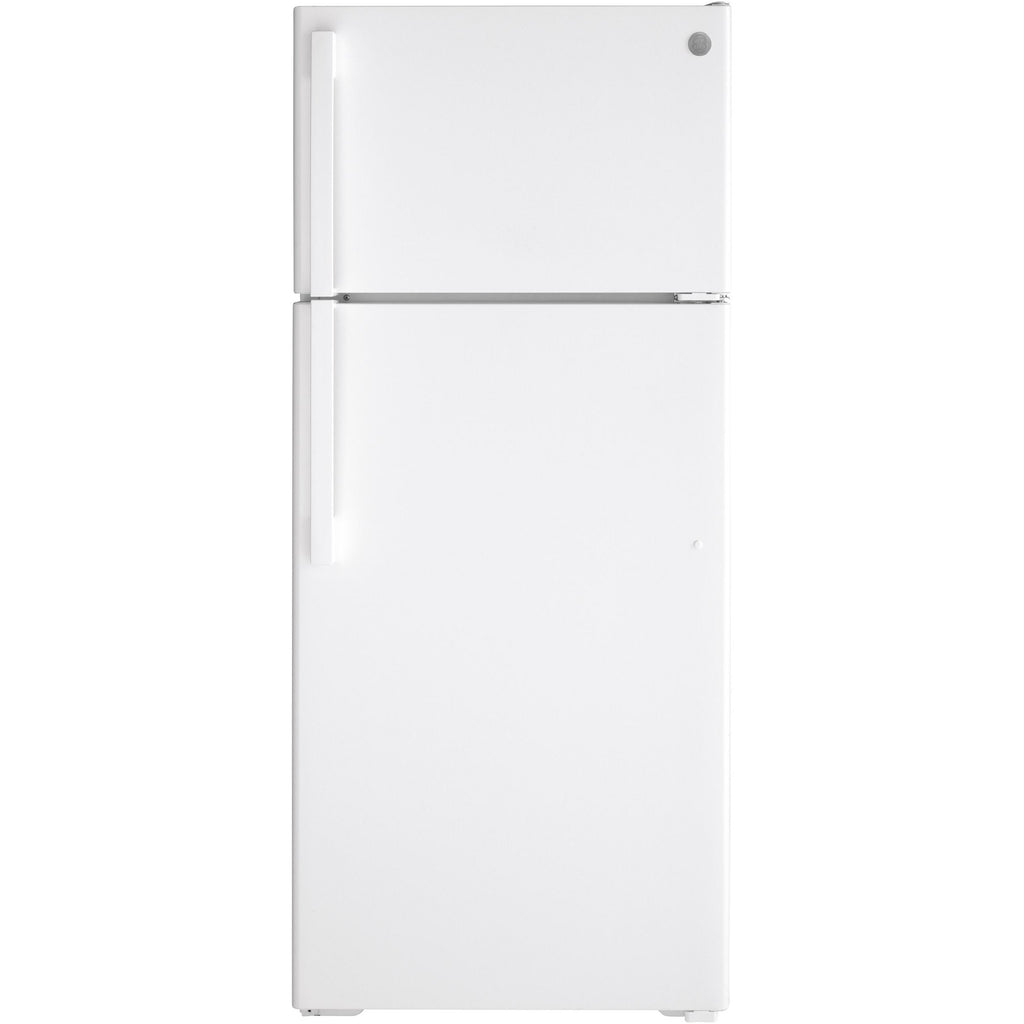  GE 28-inch, 17.5 cu. ft. Top-Freezer Refrigerator GTE18DTNRWW IMAGE 1