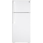  GE 28-inch, 17.5 cu. ft. Top-Freezer Refrigerator GTE18DTNRWW IMAGE 1