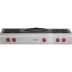  Wolf 48-inch Built-in gas Rangetop with Wok Burner SRT484W-LP IMAGE 1