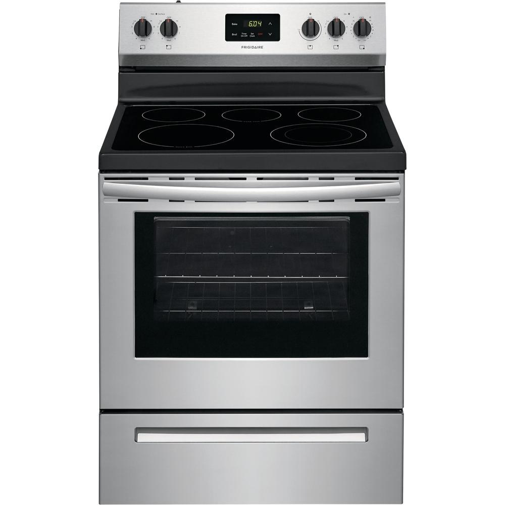  Frigidaire 30-inch Freestanding Electric Range with Even Baking Technology FCRE3052AS IMAGE 1
