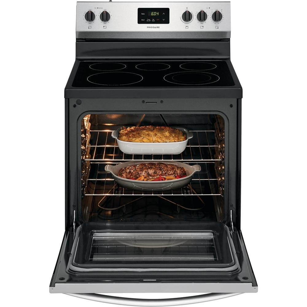  Frigidaire 30-inch Freestanding Electric Range with Even Baking Technology FCRE3052AS IMAGE 7