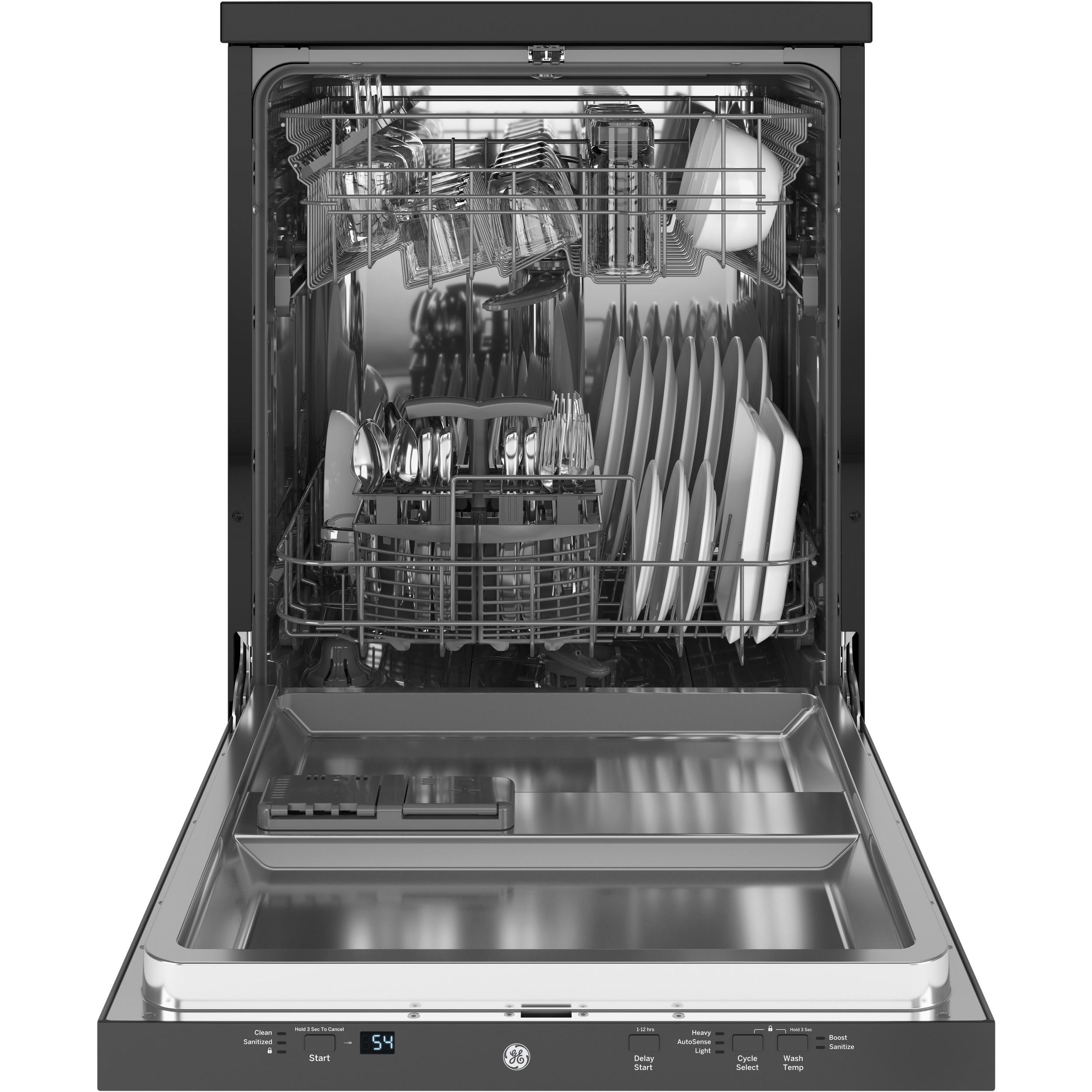  GE 24-inch Portable Dishwasher with Sanitize Option GPT225SSLSS IMAGE 3