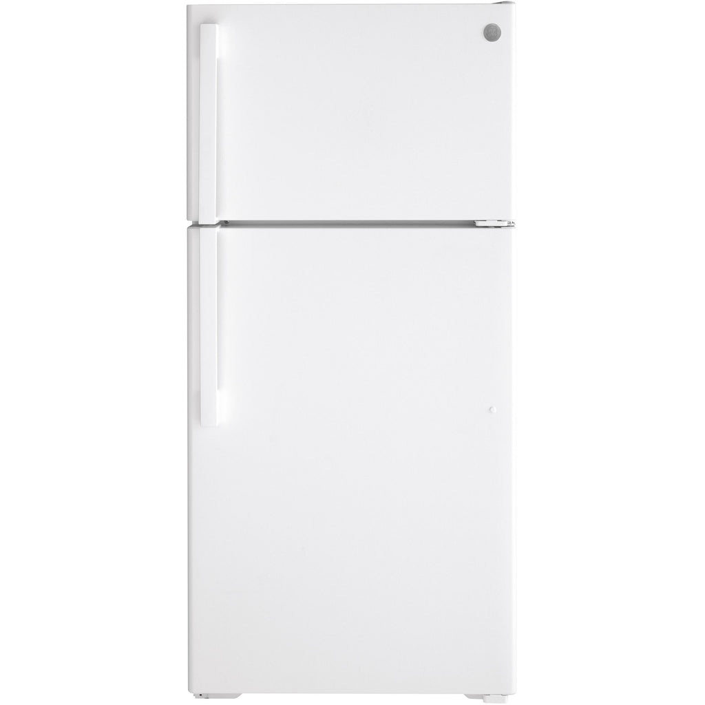  GE 28-inch, 15.6 cu.ft. Freestanding Top-Freezer Refrigerator with ClimateKeeper™ GTE16DTNRWW IMAGE 1