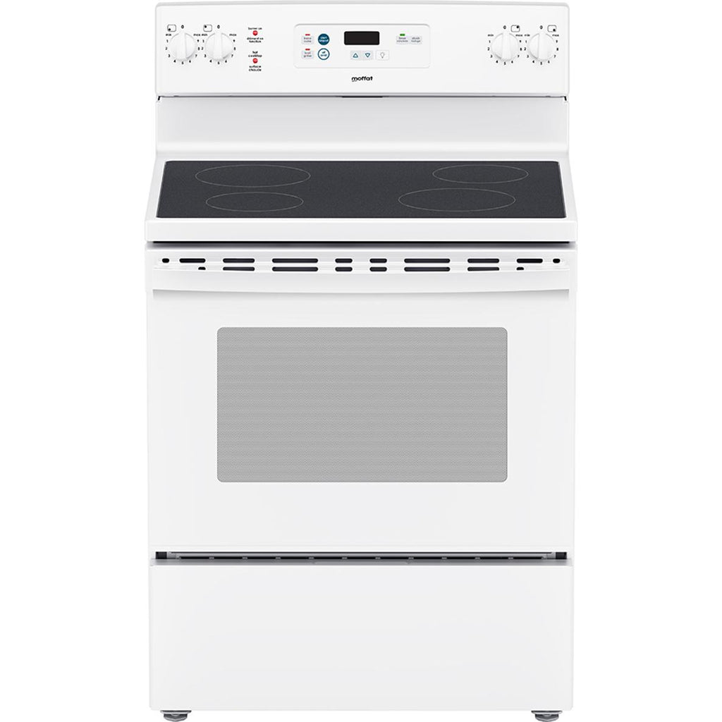  Moffat 30-inch Freestanding Electric Range MCBS585DNWW IMAGE 1