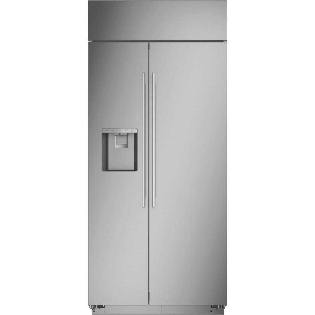  Monogram 36-inch, 20.4 cu.ft. Built-in Side-by-Side Refrigerator with External Water and Ice Dispenser ZISS360DNSS IMAGE 1