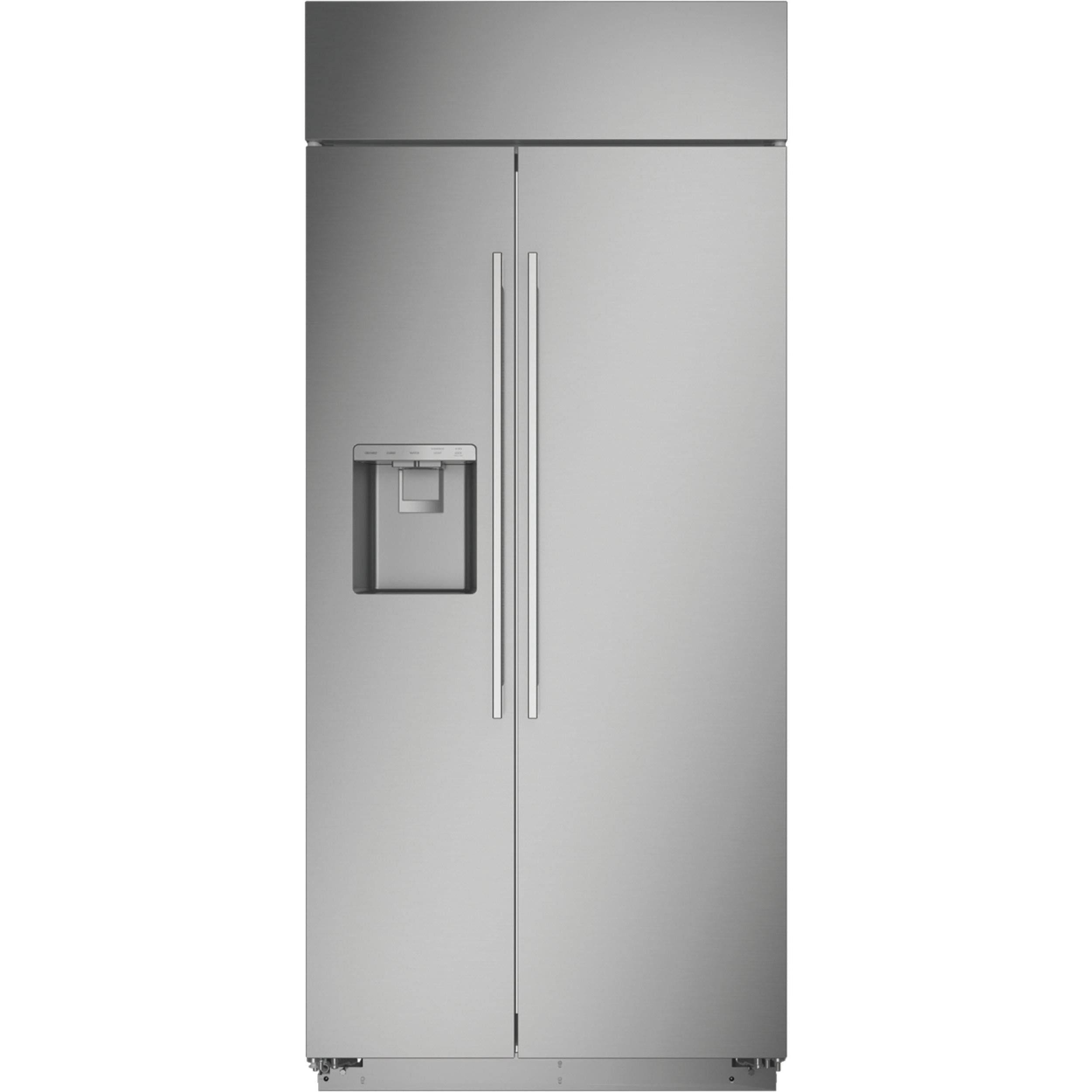  Monogram 36-inch, 20.4 cu.ft. Built-in Side-by-Side Refrigerator with External Water and Ice Dispenser ZISS360DNSS IMAGE 1