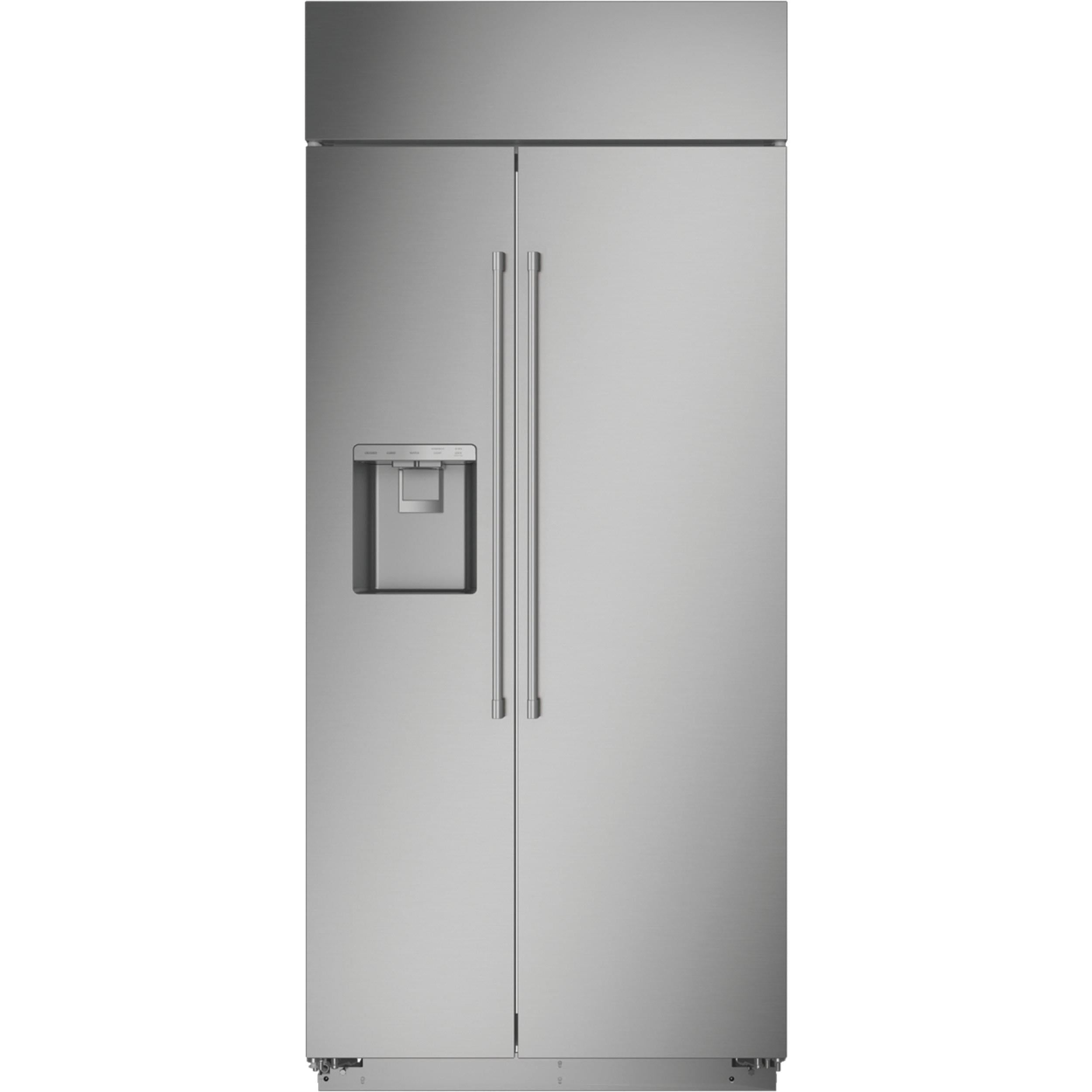  Monogram 36-inch, 20.4 cu.ft. Built-in Side-by-Side Refrigerator with External Water and Ice Dispenser ZISS360DNSS IMAGE 2