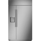  Monogram 48-inch, 28.8 cu.ft. Built-in Side-by-Side Refrigerator with External Water and Ice Dispenser ZISS480DNSS IMAGE 1