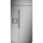  Monogram 42-inch, 24.6 cu.ft. Built-in Side-by-Side Refrigerator with External Water and Ice Dispenser ZISS420DNSS IMAGE 1
