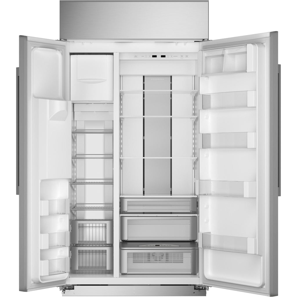  Monogram 42-inch, 24.6 cu.ft. Built-in Side-by-Side Refrigerator with External Water and Ice Dispenser ZISS420DNSS IMAGE 4