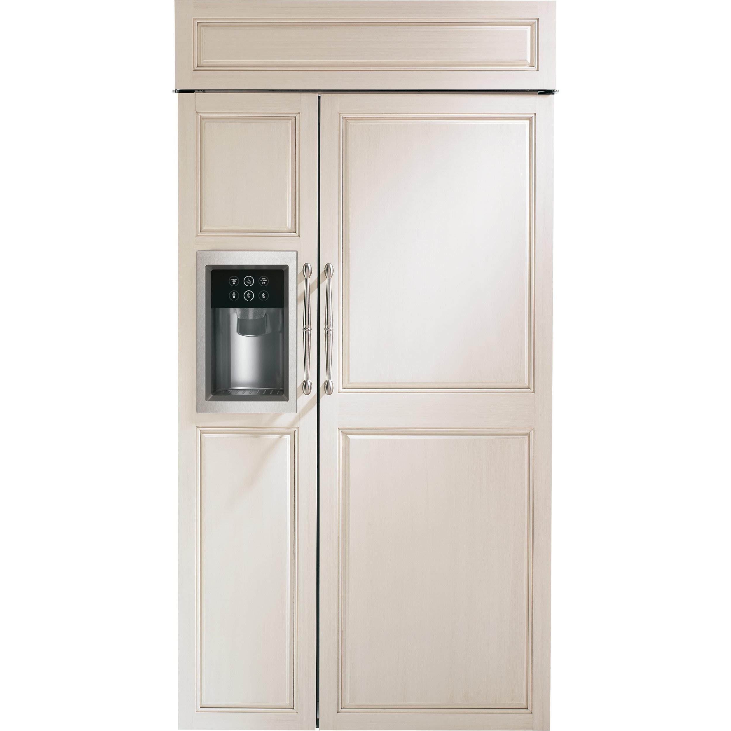  Monogram 42-inch, 24.6 cu.ft. Built-in Side-by-Side Refrigerator with External Water and Ice Dispenser ZISB420DNII IMAGE 1