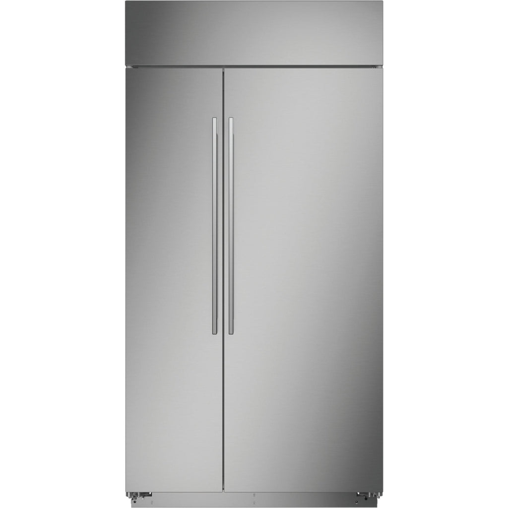  Monogram 42-inch, 25.2 cu.ft. Built-in Side-by-Side Refrigerator with Wi-Fi Connect ZISS420NNSS IMAGE 1