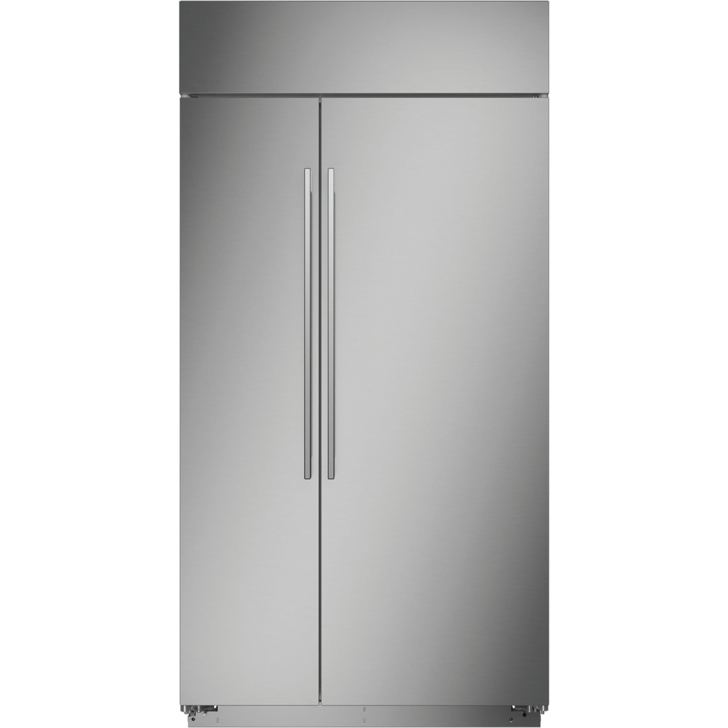  Monogram 42-inch, 25.2 cu.ft. Built-in Side-by-Side Refrigerator with Wi-Fi Connect ZISS420NNSS IMAGE 1