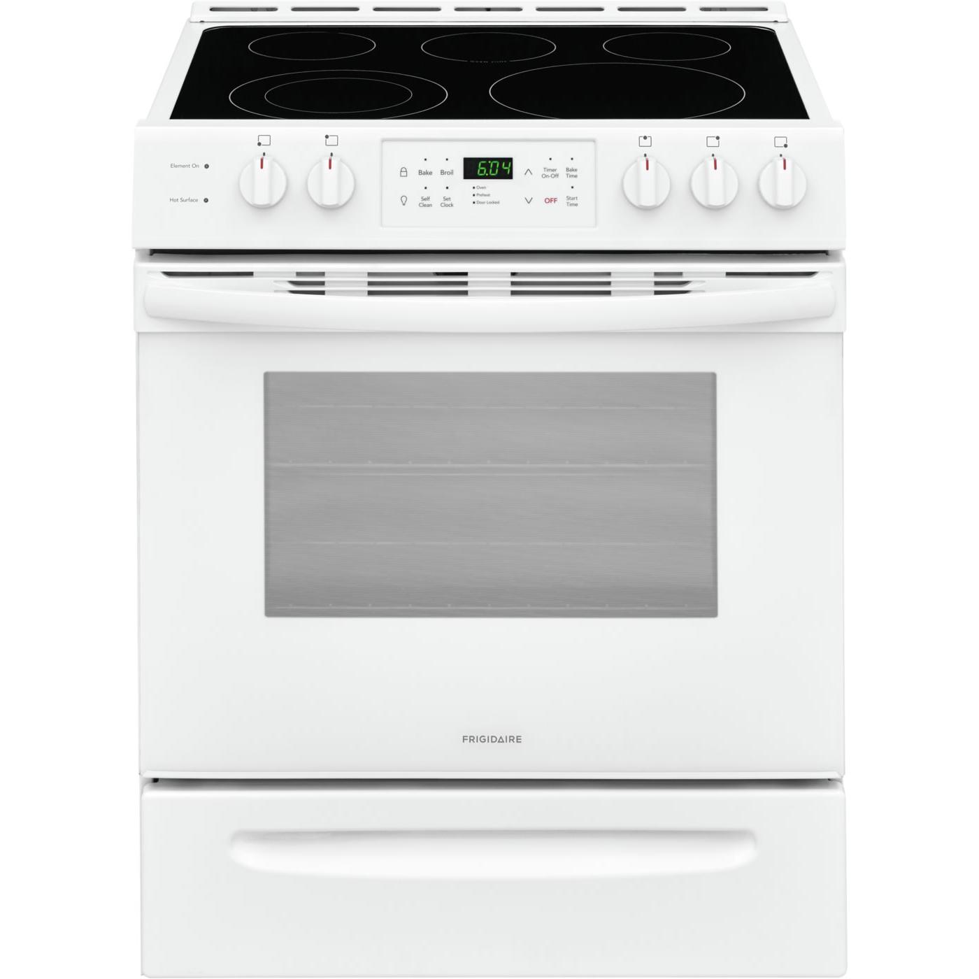  Frigidaire 30-inch Freestanding Electric Range with Ready-Select® Controls CFEH3054UW IMAGE 1