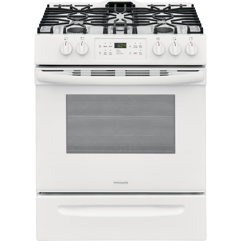  Frigidaire 30-inch Freestanding Gas Range with Ready-Select® Controls FFGH3054UW IMAGE 1