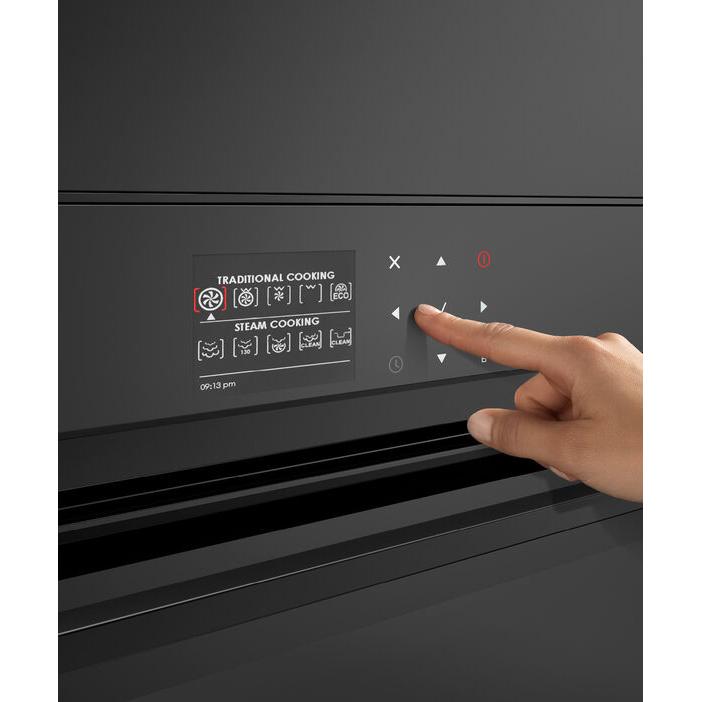  Fisher & Paykel 24-inch, 1.3 cu.ft. Built-in Single Wall Oven with Steam Cooking OS24NDBB1 IMAGE 6