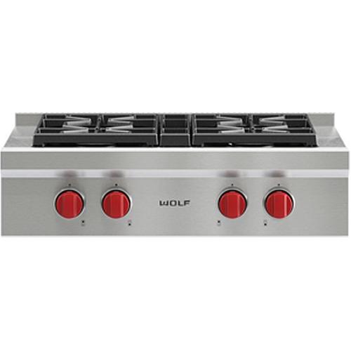  Wolf 30-inch Gas Built-in Rangetop with 4 Sealed Burners SRT304-LP IMAGE 1