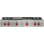  Wolf 48-inch Built-in Gas Rangetop with Infrared Charbroiler and Infrared Griddle SRT484CG-LP IMAGE 1