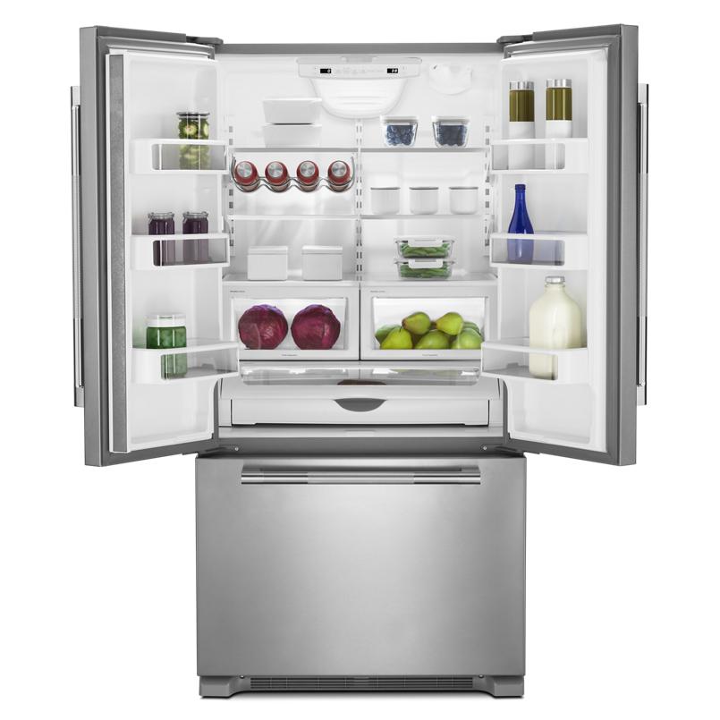  JennAir Rise 36-inch, 21.9 cu.ft. Counter-Depth French 3-Door Refrigerator with Interior Ice Maker JFFCF72DKL IMAGE 2